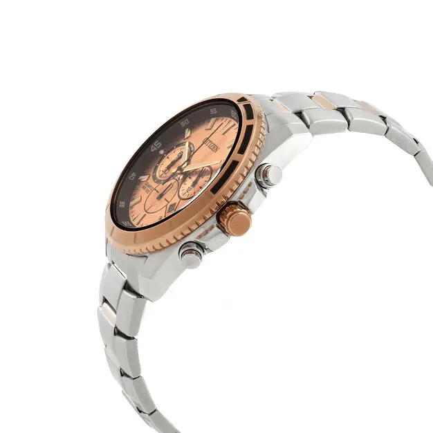 Citizen Chronograph Peach Dial Quartz Men's Watch- AN8204-59X